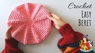 How To Crochet An Easy Beret Hat / Beginner Friendly Tutorial