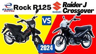 Euro Motor Rock R 125 vs Suzuki Raider J Crossover | Side by Side Comparison | Specs & Price | 2024