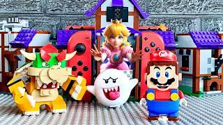 Lego Mario enters King Boo's Haunted Mansion to rescue Princess Peach on Nintendo Switch! #legomario