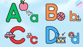 Nursery Rhymes | Capital and Small Letters with Two Words | Alphabet Song for Kids