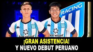 ASISTENCIA Y DEBUT DE PERUANOS EN GOLEADA DE RACING CLUB: CATRIEL CABELLOS + JOSUE TUNQUI