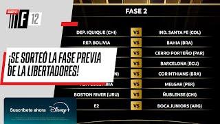 TODO DEFINIDO PARA BOCA: se sorteó la Fase 2 de la CONMEBOL #Libertadores 2025 | #ESPNF12