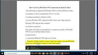 Set Up IPVanish VPN Connection in Kodi for Mac