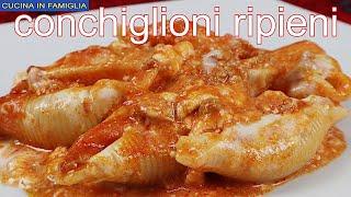 CONCHIGLIONI RIPIENI PRIMO PIATTO SFIZIOSO FACILE FACILE