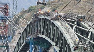 Chenab Bridge | World's highest Rail Arch Bridge | Railways completes the Arch | News Station