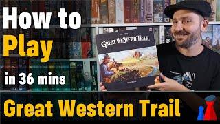 How to play Great Western Trail : Second edition boardgame - Full teach + Visuals - Peaky Boardgamer