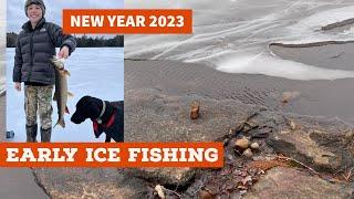 New Year 2023 Early Ice Splake Fishing