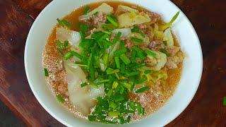 How To Make Minced Pork Cabbage Soup, Village Food