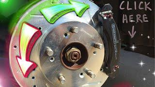 Which way to Install  Slotted and Drilled brake rotors! SOLVED