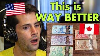 American Reacts to Canadian Money