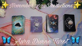 November 2022 Predictions Pick a Card Reading  Aura Divine Tarot 