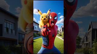 Spider-Man ne bachaya bimar Pikachu ko. Spiderman vs Venom #spiderman #shorts