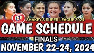 SHAKEY'S SUPER LEAGUE FINALS GAME SCHEDULE NOVEMBER 22-24, 2024! #shakeysgameschedule #gameschedule