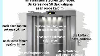 der Fahrstuhl, der Aufzug, der Lift - asansör