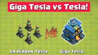 Giga Tesla vs Hidden Tesla | Clash of Clans (COC)