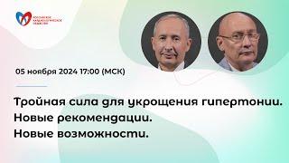 Тройная сила для укрощения гипертонии. Новые рекомендации. Новые возможности.