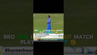 "Debut like bhuvi"🫡 #cricket #shorts #bhuvi #indvspak #cricketshorts