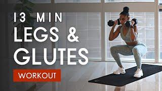 13 MIN Legs and Glutes Dumbbell HIIT Workout