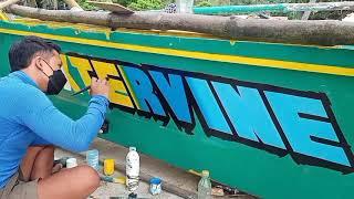 DIY BOAT LETTERING (SIMPLE LETTERING STYLE)