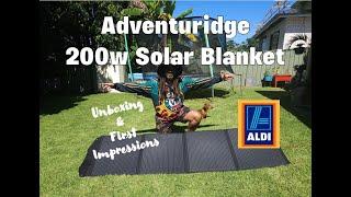 Aldi Adventuridge 200W solar blanket unboxing and review