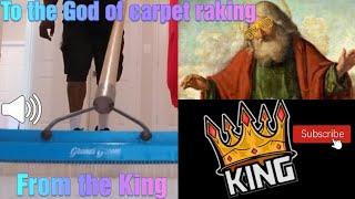 Graduated from the King to the God of carpet raking World Wide . Amazing scratching sounds  ASMR