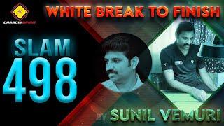 Sunil Vemuri Carrom - White Break to Finish 498