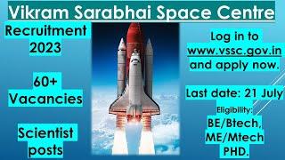 ISRO RECRUITMENT 2023 I VSSC I WITHOUT GATE I SCIENTIST RECRUITMENT #psu #recruitment #isro #gate