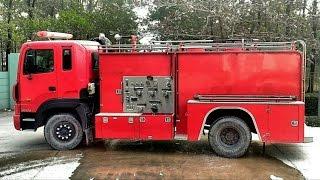 Xe cứu hỏa, xe chữa cháy hút nước và làm việc | Fire truck | Tientube TV