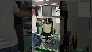 The customer came to  inspect the office chair one-time and repeated impact testing machine