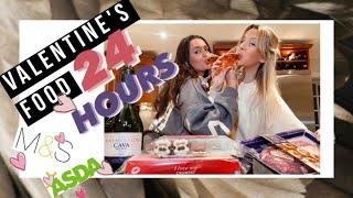 I ONLY ate VALENTINE'S FOOD for 24HOURS CHALLENGE!! Ft. 2 SINGLE SISTERS