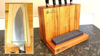 How To Make A Custom Knife Block and Sharpening Stone Holder | Woodworking