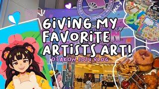 GIFTING MY FAVORITE ARTISTS ART AT OTAKON 2024  // convention vlog + haul