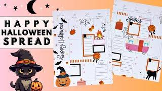 PLAN WITH ME | HAPPY HALLOWEEN SPREAD | HAPPY PLANNER