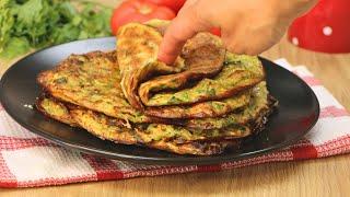 You will love zucchini prepared this way! Ready in 10 minutes. Zucchini tortillas or pancakes.