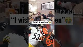 Maurkice Pouncey’s HILARIOUS response to Myles Garrett Helmet Swing #shorts (Footbahlin with Ben)