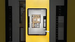 Sketchy Floor Plan Render with Morpholio Trace app on iPad Pro | Master bedroom Layout