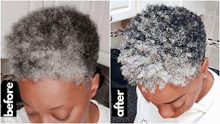 Wash 'n Go Magic on My 4C Grey Hair (Step by Step!)