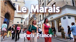 【4K】𝐖𝐀𝐋𝐊  Le Marais in Paris