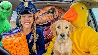 Police Steals Puppy from Rubber Ducky and Alien in Car Ride Chase!