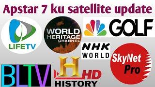 Apstar 7 ku band || new update satellite || 2 feet dish setting|| channel list