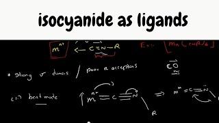 isocyanide Ligands and backbonding ability