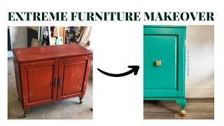 This one was an EXTREME Makeover with a GLAM twist | Furniture Flip | Furniture Makeover