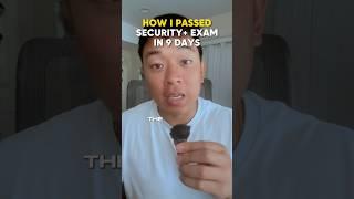 How I Passed the Security+ Exam in 9 Days #comptia