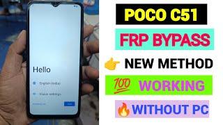 Poco c51 FRP Bypass  New Solution  Poco C51 Google Account Bypass Without Pc 100% Working