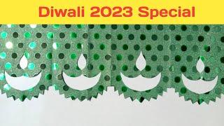 Diya Wali Paper Cutting Design || Home Decoration for Diwali 2024 with Paper