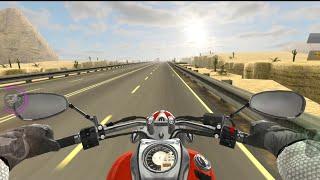 10 minutes in the desert while driving a motorcycle in Traffic Rider 