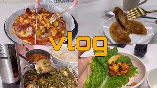 신혼부부집밥vlog | 식비절약 절약집밥 해먹는 신혼부부 일상 | 또띠아피자,마약계란장,카누디카페인,호떡,오리주물럭