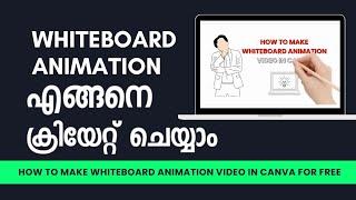 Whiteboard Animation in Canva | Malayalam Tutorial | Easy Steps to Create Engaging Animations 