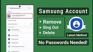 how to delete samsung account without password 2024