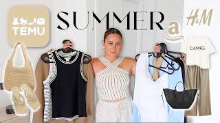 SUMMER BASICS HAUL - TEMU, Amazon & H&M, Outfit Ideas, Wardrobe Basics & Vacation Inspo!